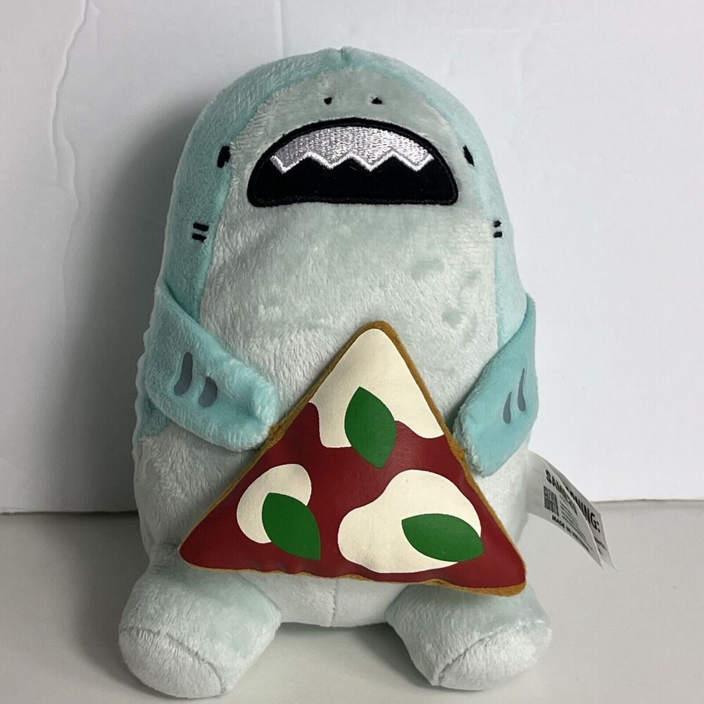 Samezu Nom Nom Plush Shark Holding Pizza Plush Stuffed Animal 7”